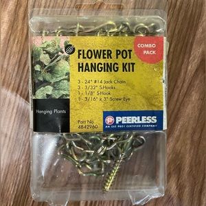 Peerless Chain Flower Pot Hanging Kit, Zinc